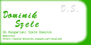 dominik szele business card